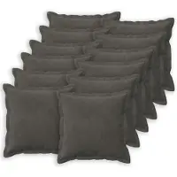 vidaXL Kissenbezug 12 pcs HOUTEN Dunkelgrau 40 x 40 cm Samt