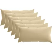 vidaXL Kissenbezug 6 pcs HEERLEN Beige 40 x 80 cm Polyester