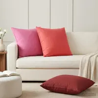 vidaXL Kissenbezug 6 pcs HEERLEN Weinrot 65 x 65 cm Polyester