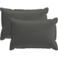 vidaXL Kissenbezug 2 stk. HOUTEN Anthrazit 50 x 80 cm Polyester