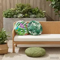 vidaXL Kissenbezug 2 pcs HEERLEN Mehrfarbig Ø 60 cm Polyester