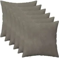 vidaXL Kissenbezug 6 pcs HEERLEN Hellgrau 40 x 40 cm Samt
