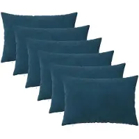 vidaXL Kissenbezug 6 pcs HEERLEN Blau 30 x 50 cm Samt