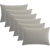 vidaXL Kissenbezug 6 pcs HEERLEN Grau 50 x 80 cm Polyester