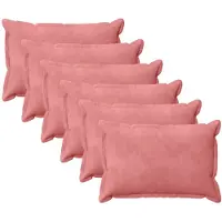 vidaXL Kissenbezug 6 pcs HOUTEN Rosa 40 x 60 cm Samt
