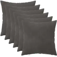 vidaXL Kissenbezug 6 pcs HEERLEN Dunkelgrau 40 x 40 cm Samt