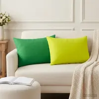 vidaXL Kissenbezug 2 pcs HEERLEN Grün 50 x 80 cm Polyester