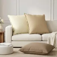 vidaXL Kissenbezug 2 stk. HOUTEN Beige 65 x 65 cm Polyester