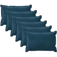 vidaXL Kissenbezug 6 pcs HOUTEN Blau 50 x 75 cm Samt