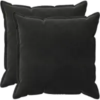vidaXL Kissenbezug 2 pcs HOUTEN Schwarz 55 x 55 cm Samt