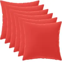 vidaXL Kissenbezug 6 pcs HEERLEN Rot 40 x 40 cm Polyester