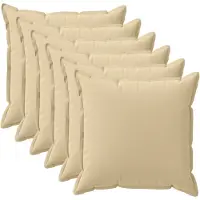 vidaXL Kissenbezug 6 stk. HOUTEN Beige 40 x 40 cm Polyester