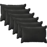vidaXL Kissenbezug 6 pcs HOUTEN Schwarz 40 x 60 cm Samt