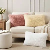 vidaXL Kissenbezug 6 pcs HEERLEN Weiß 50 x 80 cm PV Fleece