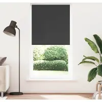 vidaXL Verdunkelungsrollo Schwarz 90x230 cm Stoffbreite 85,7 cm