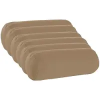 vidaXL Kissenbezug 6 stk. HEERLEN Taupe Ø 15 x 40 cm Polyester