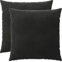 vidaXL Kissenbezug 2 pcs HEERLEN Schwarz 65 x 65 cm Samt