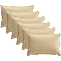 vidaXL Kissenbezug 6 stk. HOUTEN Beige 50 x 75 cm Polyester