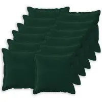 vidaXL Kissenbezug 12 pcs HOUTEN Dunkelgrün 40 x 40 cm Samt