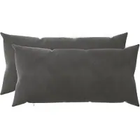 vidaXL Kissenbezug 2 pcs HEERLEN Dunkelgrau 40 x 80 cm Samt