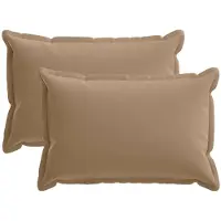 vidaXL Kissenbezug 2 stk. HOUTEN Taupe 50 x 80 cm Polyester