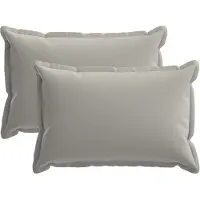 vidaXL Kissenbezug 2 stk. HOUTEN Grau 50 x 70 cm Polyester