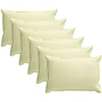 vidaXL Kissenbezug 6 stk. HOUTEN Creme 50 x 75 cm Polyester