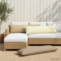 vidaXL Kissenbezug 2 stk. HOUTEN Creme 40 x 145 cm Polyester