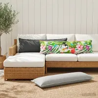 vidaXL Kissenbezug 2 stk. HOUTEN Schwarz 40 x 145 cm Polyester