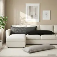 vidaXL Kissenbezug HOUTEN Grau 40 x 145 cm Polyester