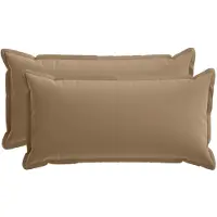 vidaXL Kissenbezug 2 stk. HOUTEN Taupe 40 x 80 cm Polyester