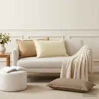 vidaXL Kissenbezug 6 stk. HOUTEN Creme 40 x 70 cm Polyester