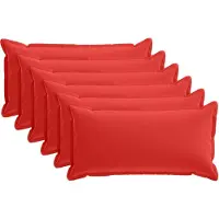 vidaXL Kissenbezug 6 stk. HOUTEN Rot 40 x 80 cm Polyester