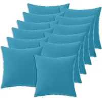 vidaXL Kissenbezug 12 pcs HEERLEN Himmelblau 45 x 45 cm Polyester
