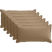 vidaXL Kissenbezug 6 stk. HOUTEN Taupe 40 x 80 cm Polyester