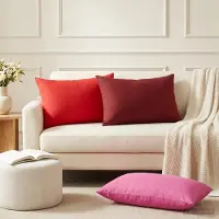 vidaXL Kissenbezug 6 pcs HEERLEN Rot 50 x 75 cm Polyester