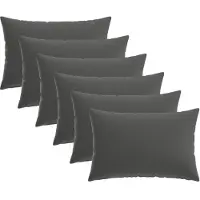vidaXL Kissenbezug 6 pcs HEERLEN Anthrazit 50 x 70 cm Polyester