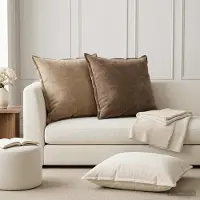 vidaXL Kissenbezug 6 stk. HOUTEN Braun 65 x 65 cm Chenille-Stoff
