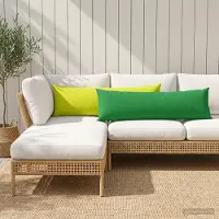 vidaXL Kissenbezug 2 pcs HEERLEN Hellgrün 40 x 145 cm Polyester
