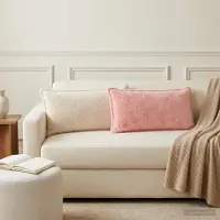 vidaXL Kissenbezug 12 stk. HOUTEN Weiß 40 x 80 cm Faux Kaninchenfell