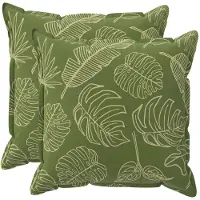 vidaXL Kissenbezug 2 stk. HOUTEN Blattdesign 55 x 55 cm Polyester