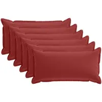 vidaXL Kissenbezug 6 stk. HOUTEN Weinrot 40 x 70 cm Polyester