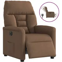vidaXL Relaxsessel Elektrisch Braun Stoff