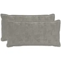 vidaXL Kissenbezug 2 stk. HOUTEN Hellgrau 40 x 80 cm