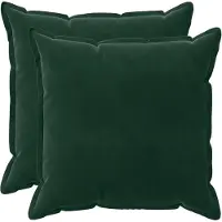 vidaXL Kissenbezug 2 pcs HOUTEN Dunkelgrün 80 x 80 cm Samt