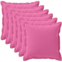 vidaXL Kissenbezug 6 stk. HOUTEN Rosa 60 x 60 cm Polyester