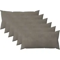 vidaXL Kissenbezug 6 pcs HEERLEN Hellgrau 40 x 70 cm Samt