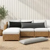 vidaXL Kissenbezug 2 pcs HEERLEN Anthrazit 40 x 145 cm Polyester