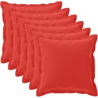vidaXL Kissenbezug 6 stk. HOUTEN Rot 80 x 80 cm Polyester