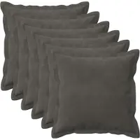 vidaXL Kissenbezug 6 pcs HOUTEN Dunkelgrau 30 x 30 cm Samt